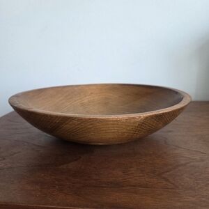 Vintage Wooden Bowl - Oval Shape